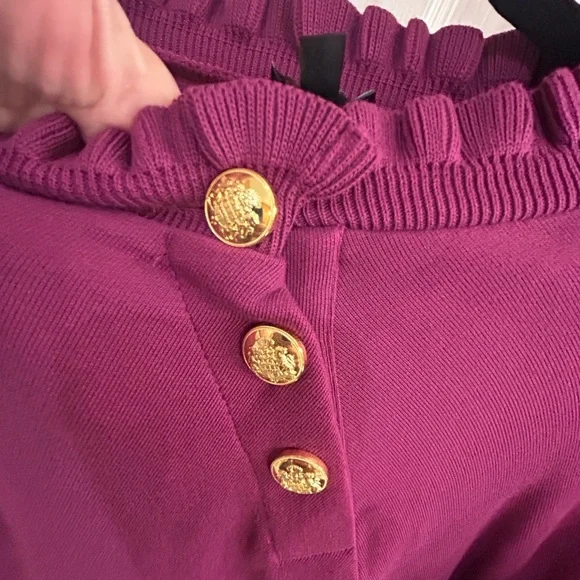 Talbots sweatshirt size XL with Gold Buttons - Picture 3 of 6